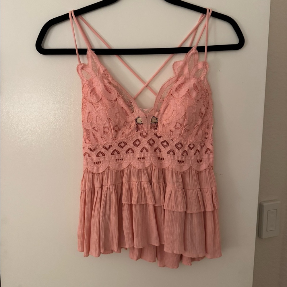 2bella Pink Lace Women Top
